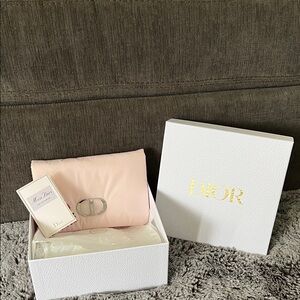 Dior Blush Pink Clutch with Silver Logo